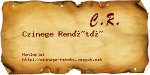 Czinege Renátó névjegykártya